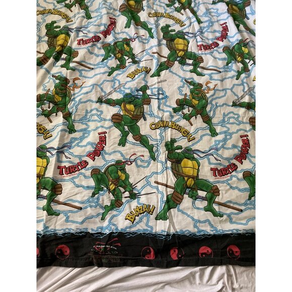 Teenage Mutant Ninja Turtles Twin Flat Sheet 2004 Mirage Studios Cutter Crafters - Picture 1 of 11